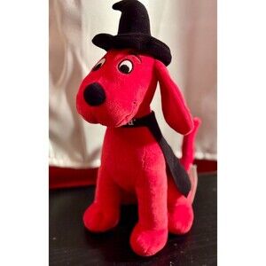 Clifford The Big Red Dog Plush in Black Witch Hat 10” Stuffed Animal Kohls Cares